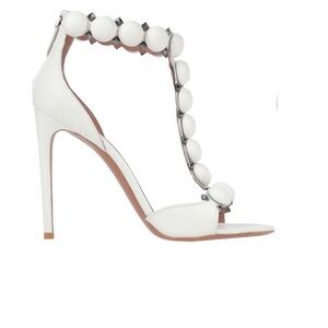 Alaia White Heels with Silver Accents